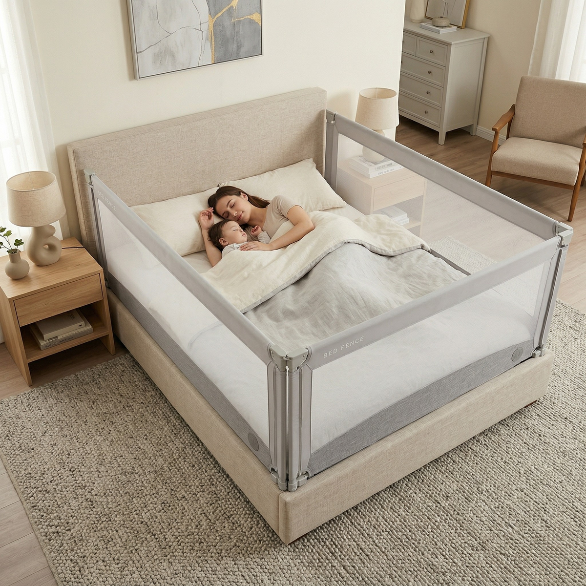 Monkey Mum® Economy Bed Rail - Light Gray