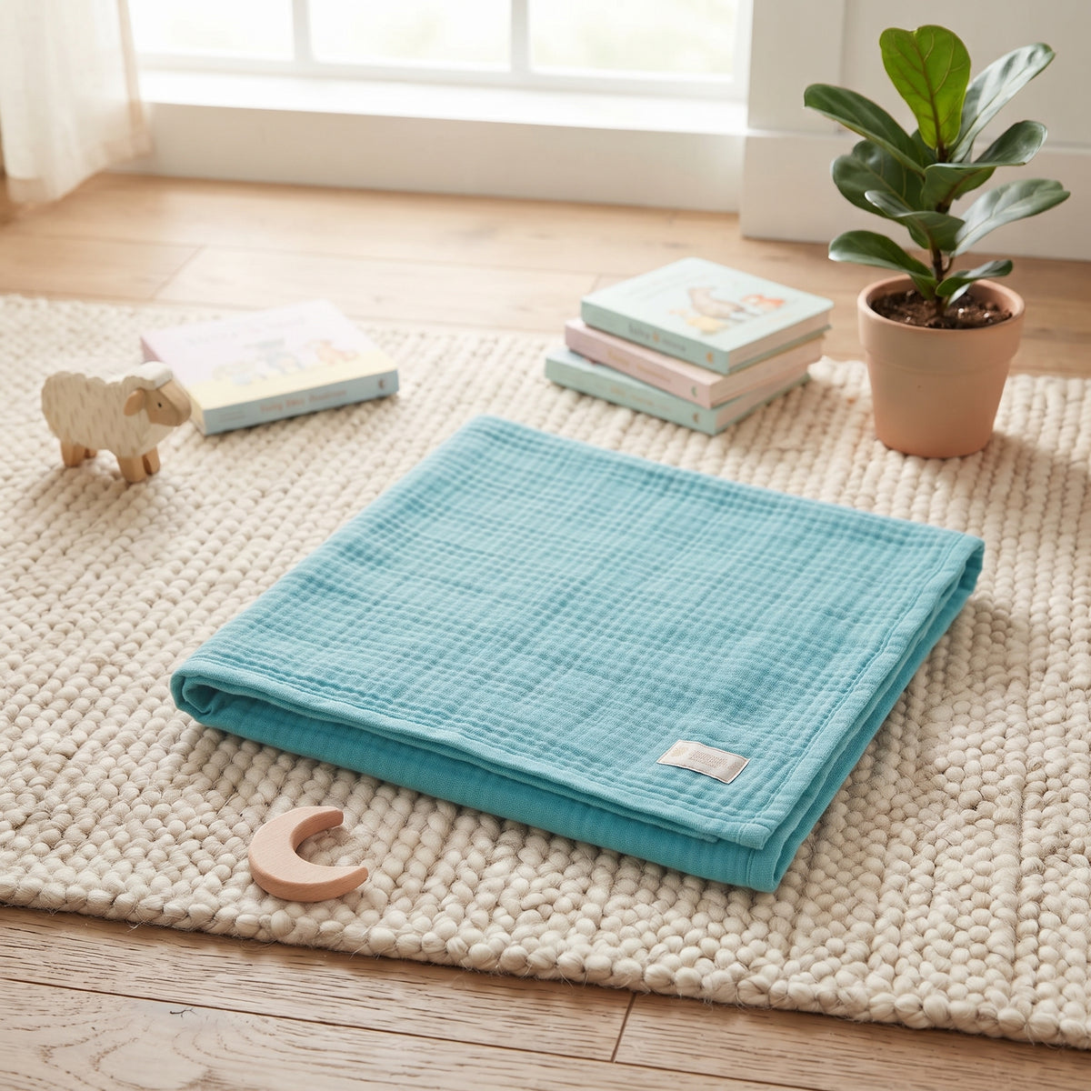 Monkey Mum® muslin diaper - Mint