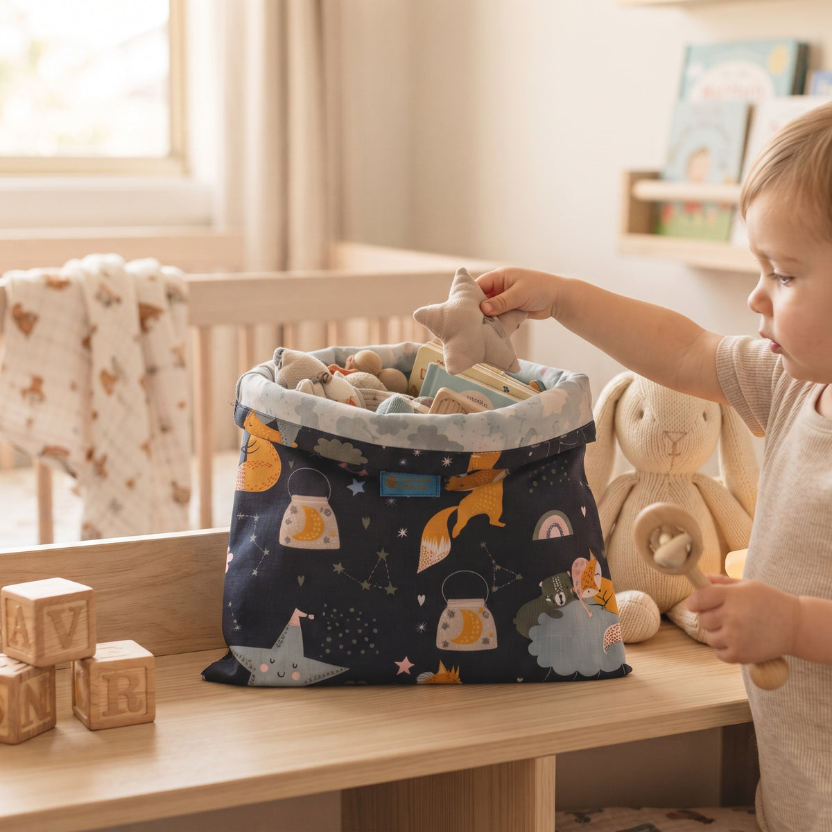 Monkey Mum® vászontáska - Csillagos állatkák