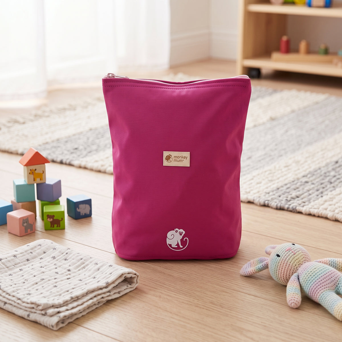 Gyerek softshell hátizsák Monkey Mum® - Lédús málna