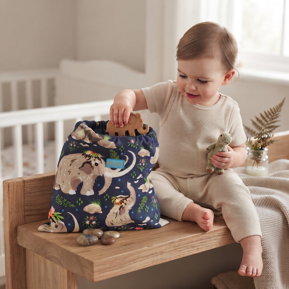 Monkey Mum® vászontáska - Mamutok