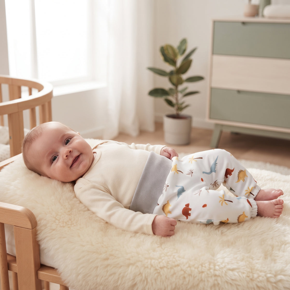 Children's softshell pants with membrane Monkey Mum® - Dinosaur Story