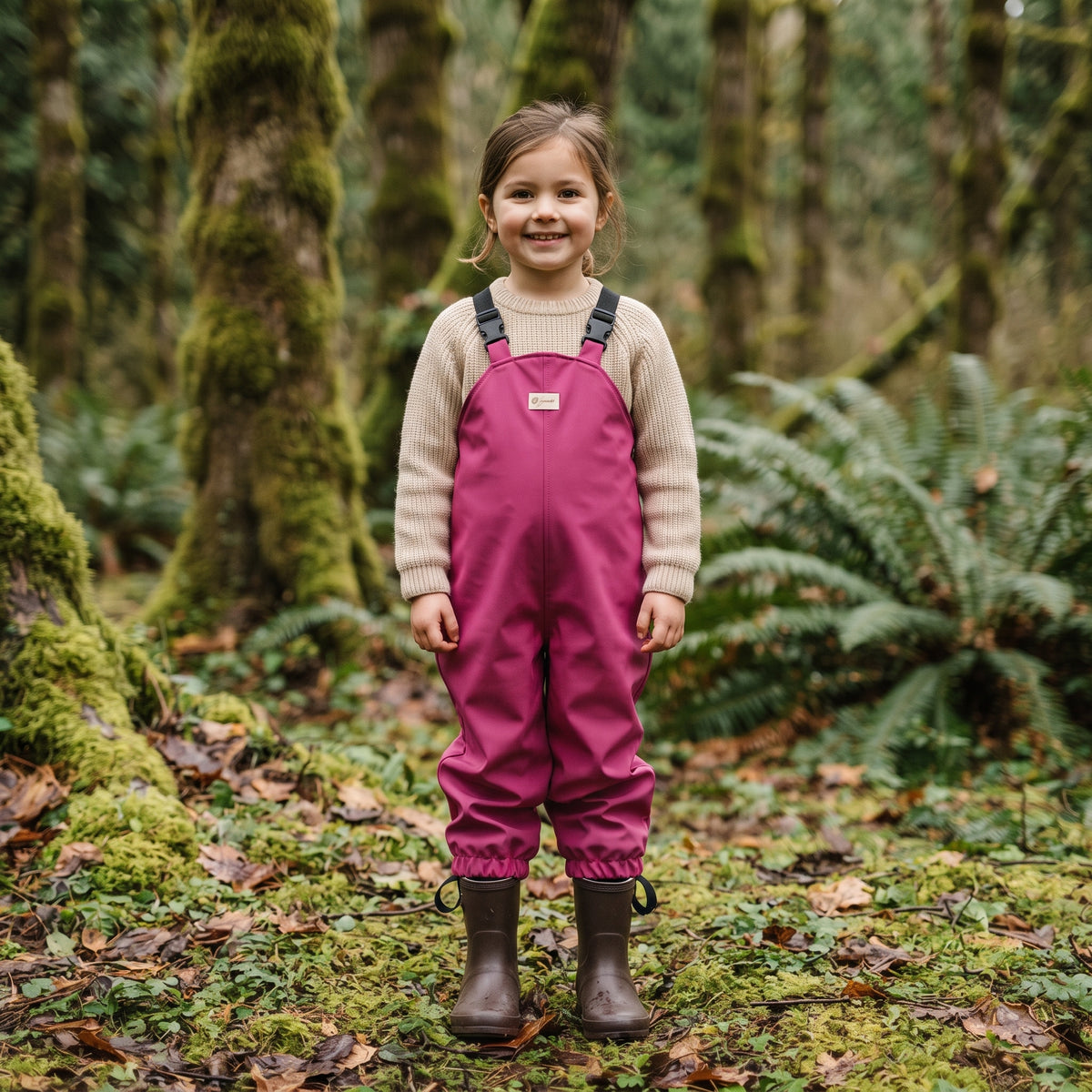 Monkey Mum® Softshell bib pants with membrane - Juicy Raspberry