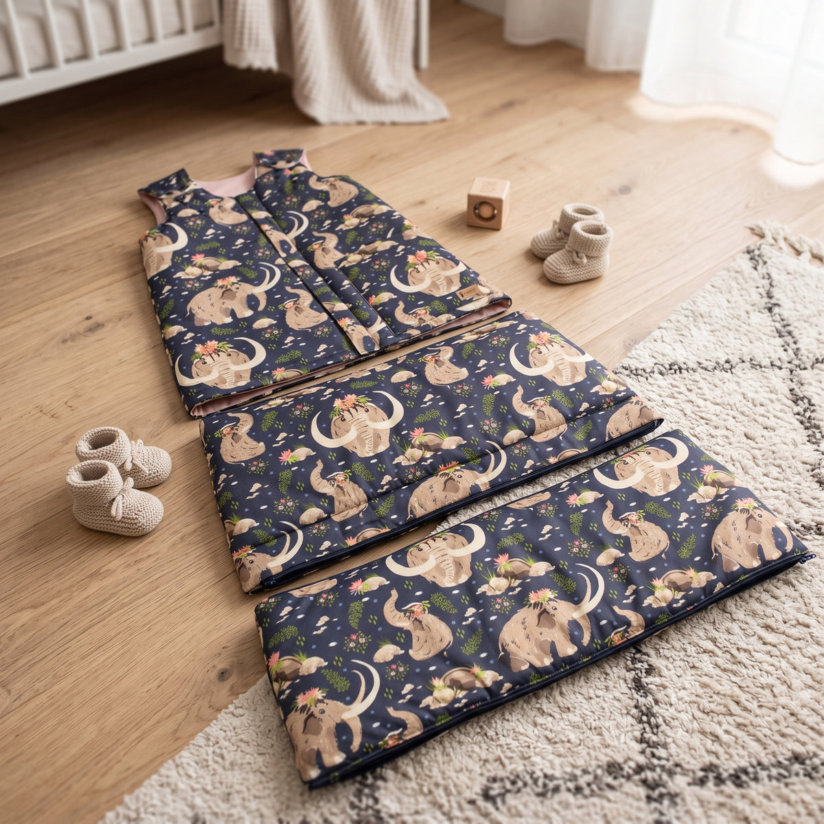 Vintervandrande sovsäck Monkey Mum® 0 - 4 år - set - Mammutprinsessa