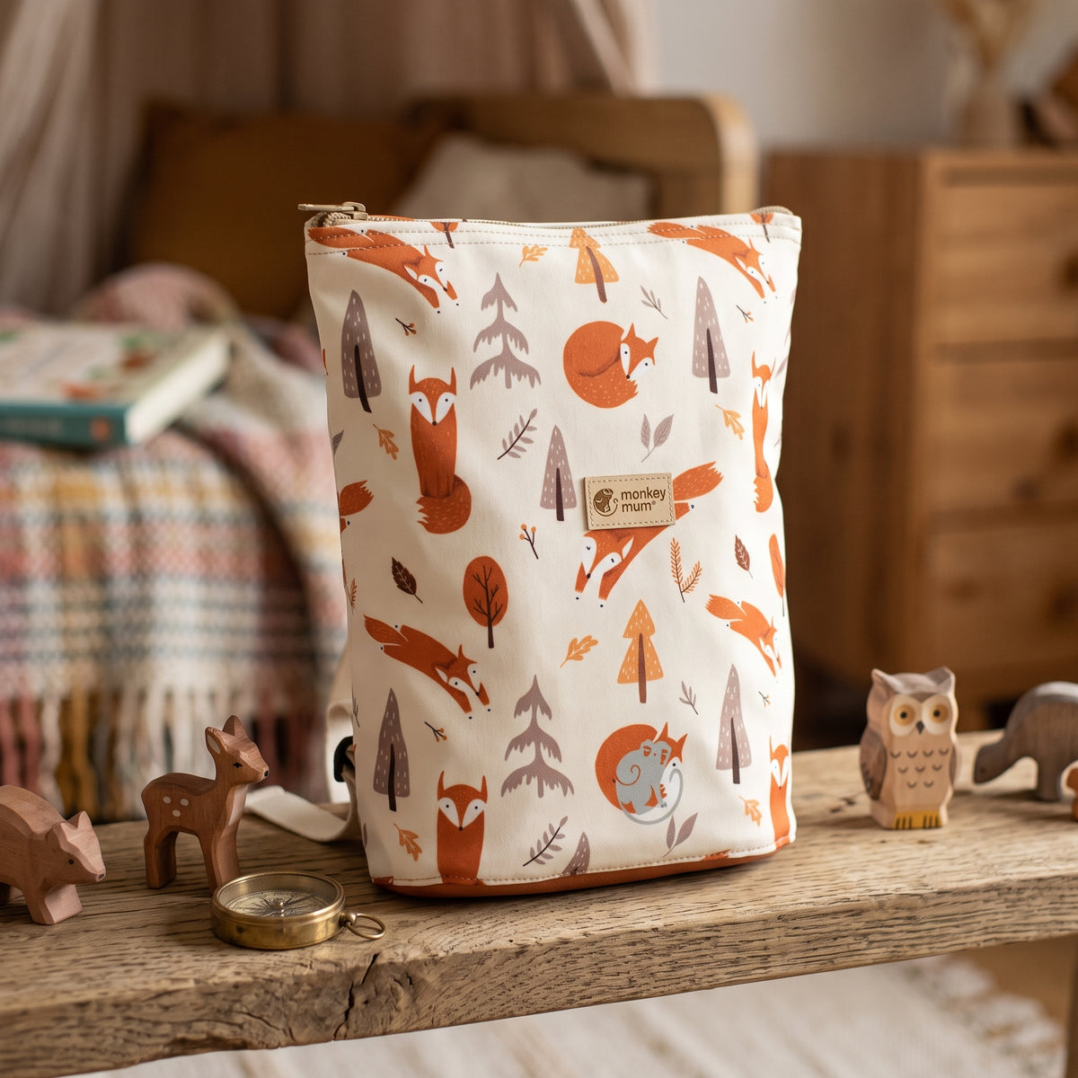 Gyermek softshell hátizsák Monkey Mum® - Róka játékok