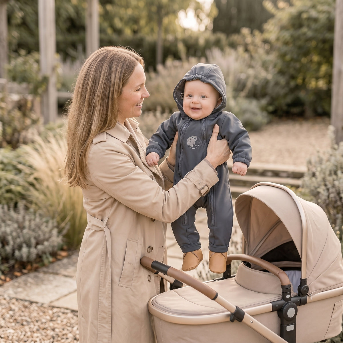 Monkey Mum® Softshell snowsuit with membrane – Mysterious trip - size 62/68, 74/80