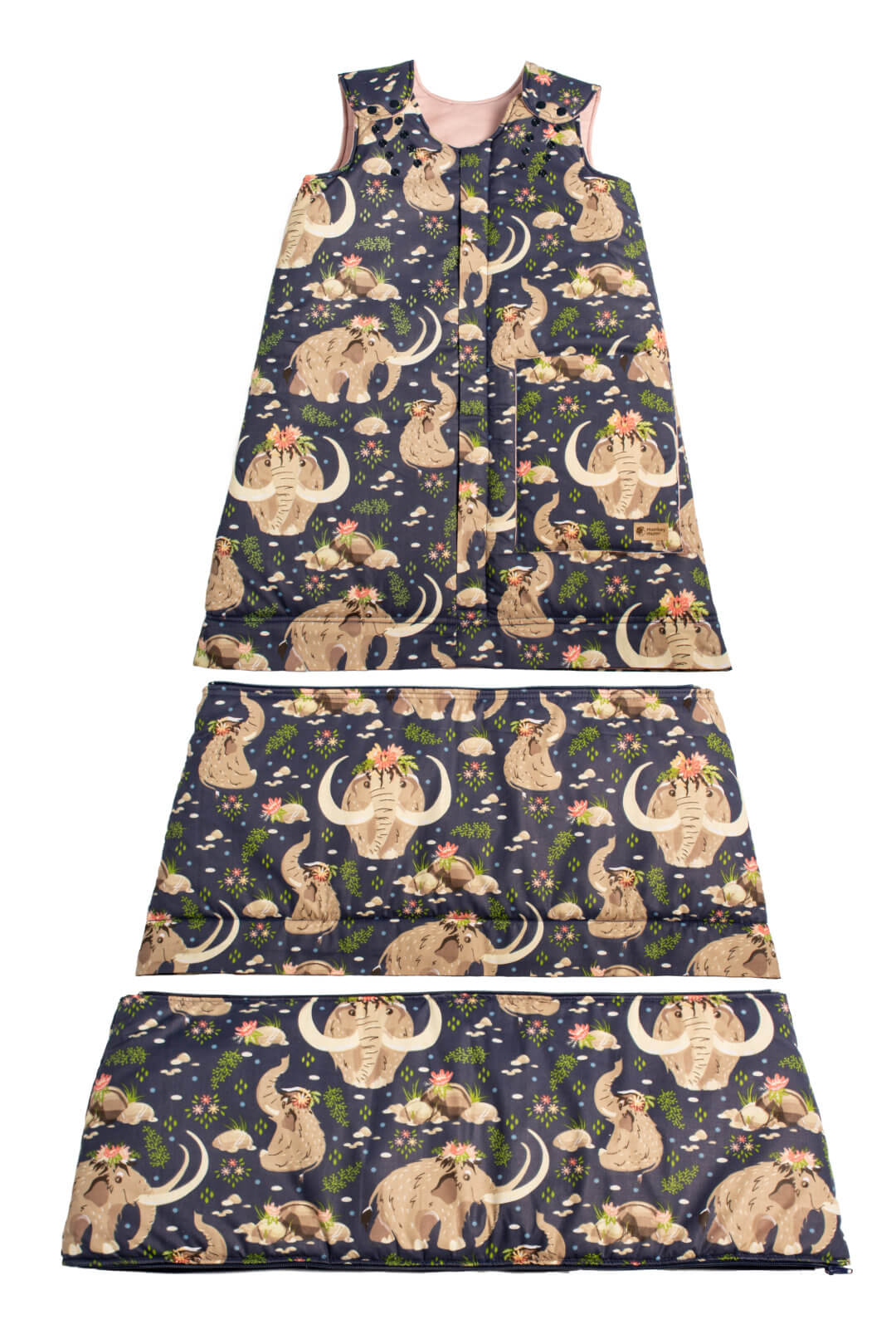 Vintervandrande sovsäck Monkey Mum® 0 - 4 år - set - Mammutprinsessa