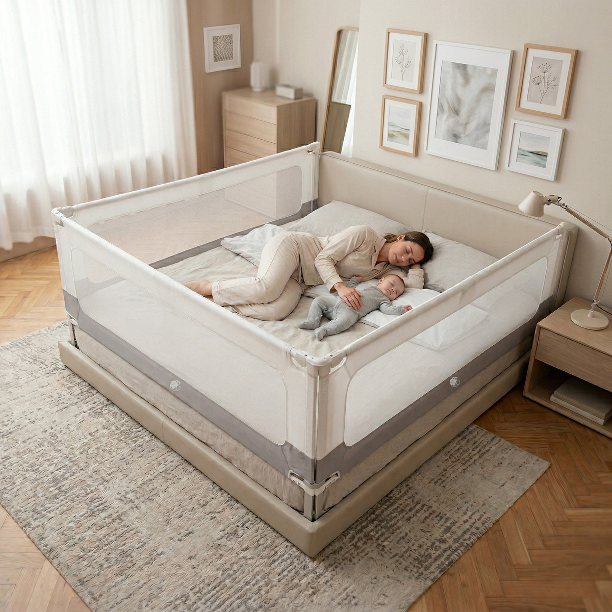 Monkey Mum® 2-in-1 Bed Rail and Playpen Smart - Unboxed