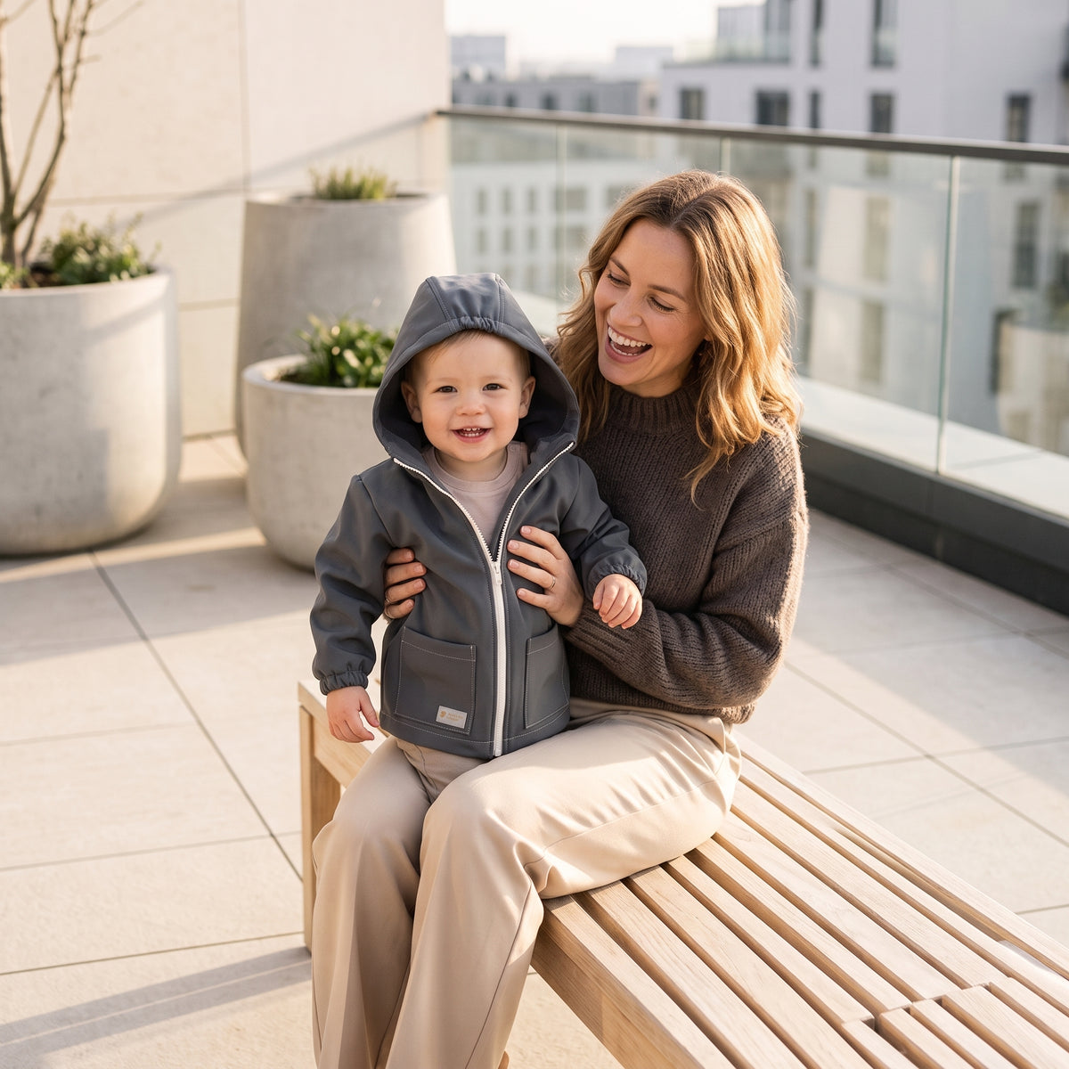 Children's softshell jacket with membrane Monkey Mum® - Mysterious Trip