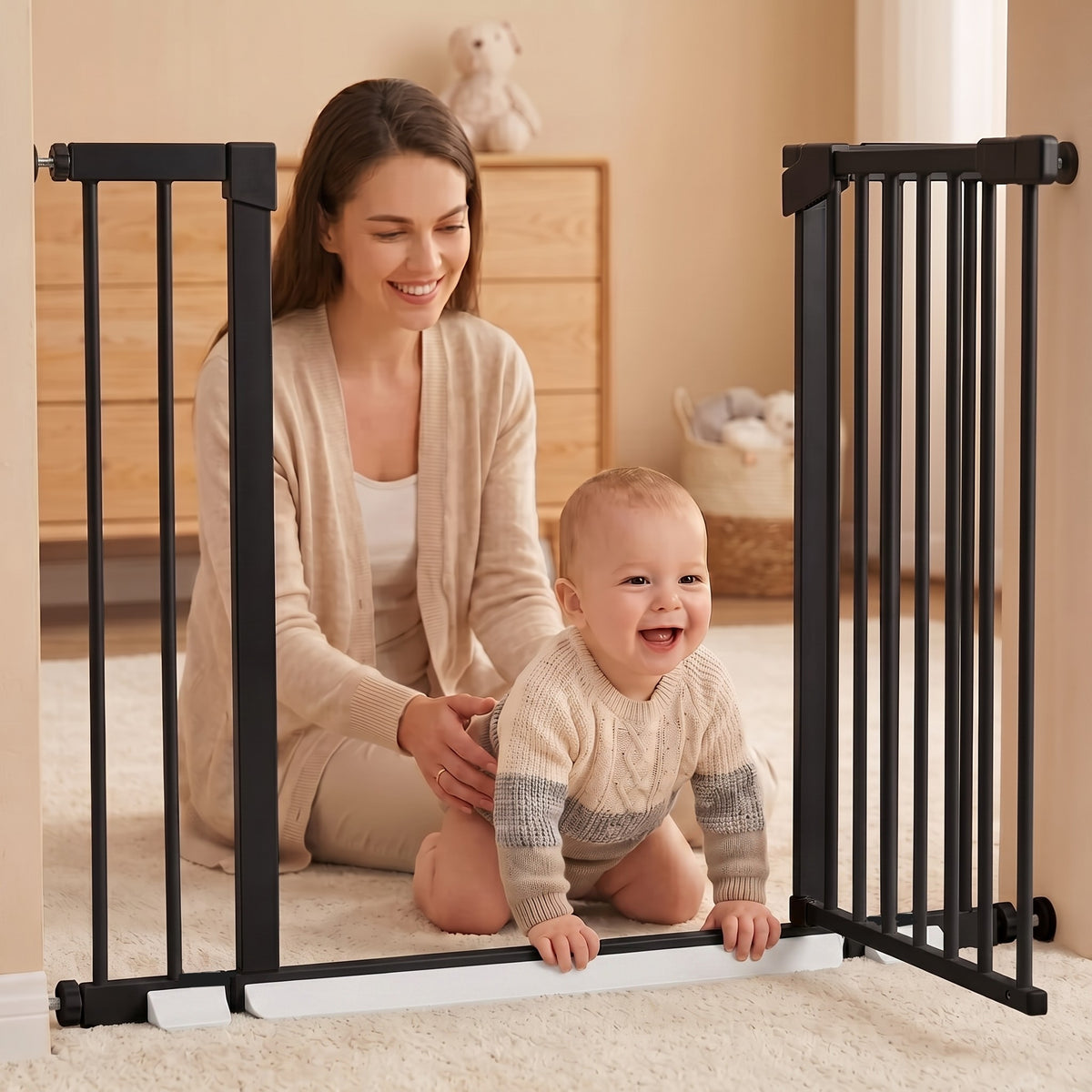 Säkerhetsgrind Monkey Mum® – Svart