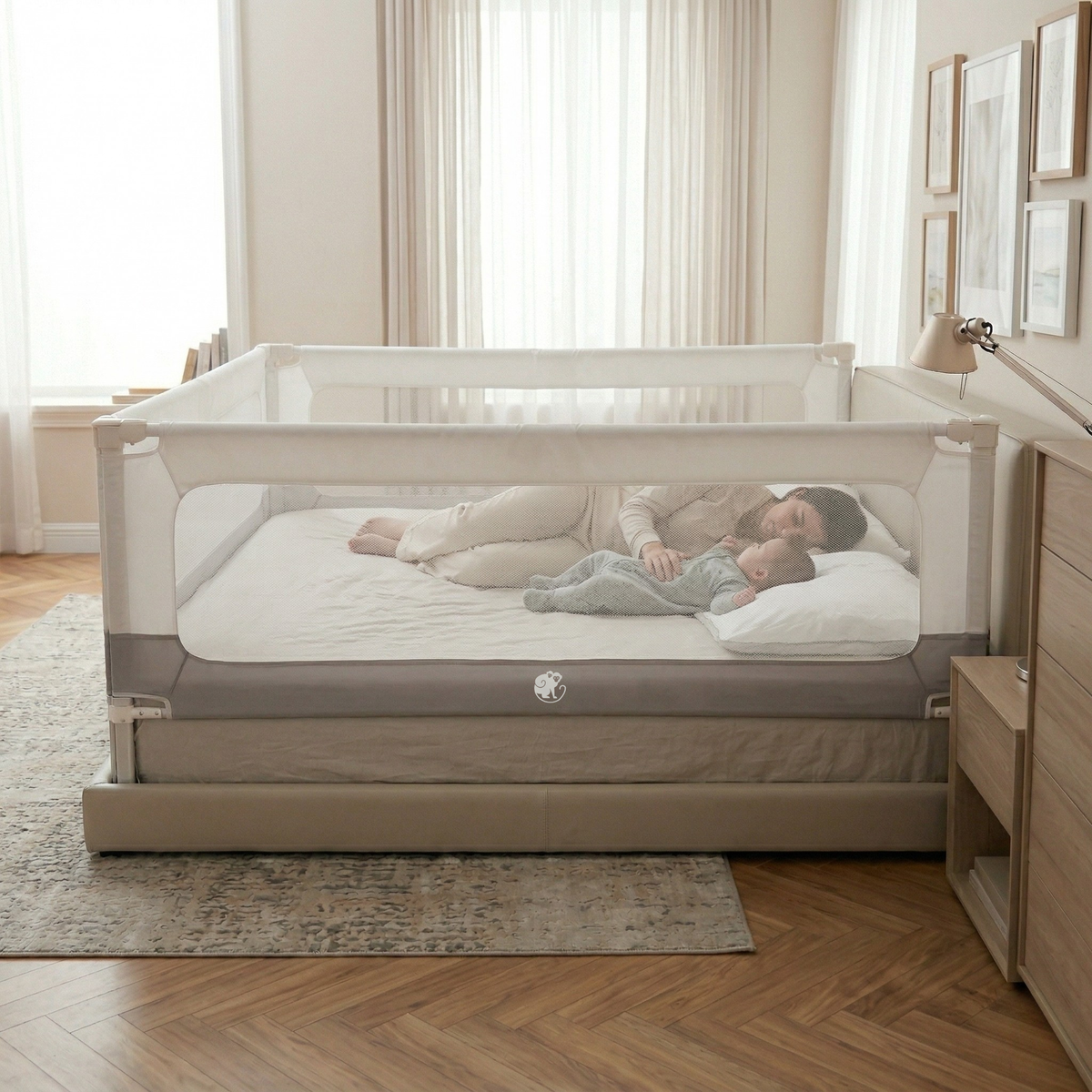 Monkey Mum® 2-in-1 Bed Rail and Playpen Smart - Unboxed