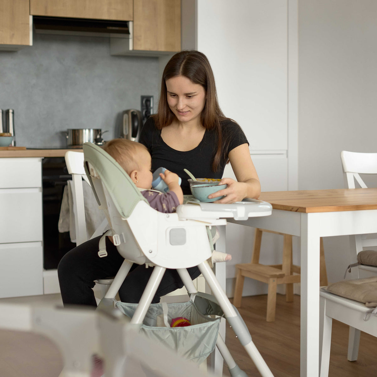 Comfort 2-in-1 Children's High Chair - Pink Ornament