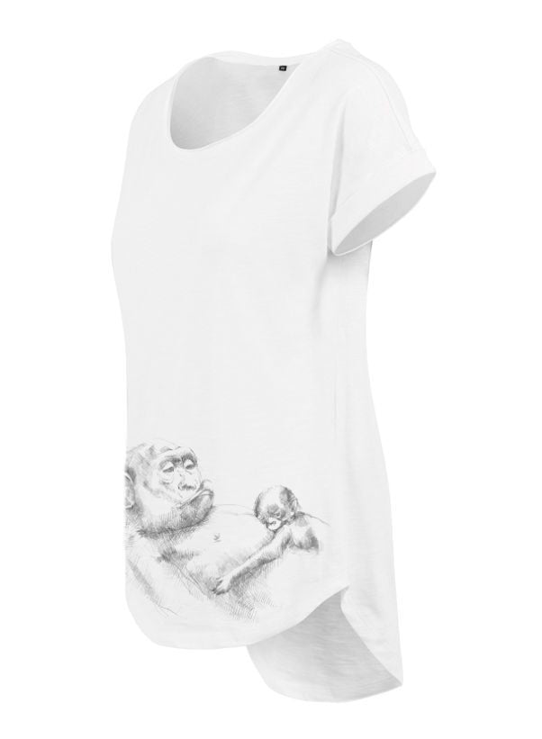Amningströja Monkey Mum® vit - liten apa