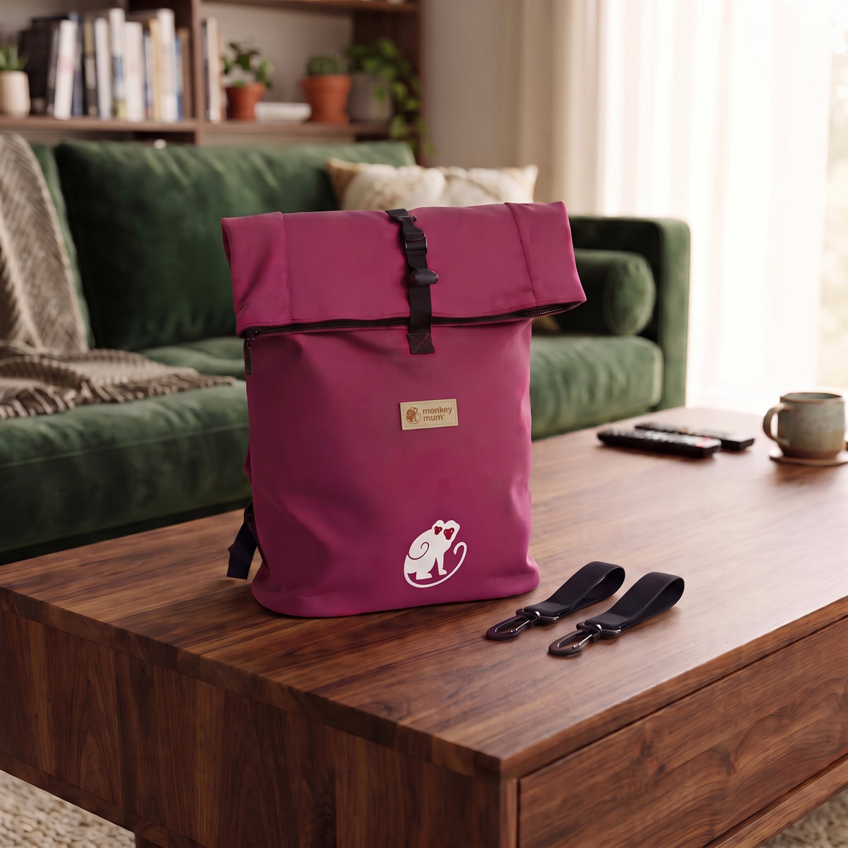 Monkey Mum® Integrirani softshell ruksak za nosiljku Carrie - Sočna malina