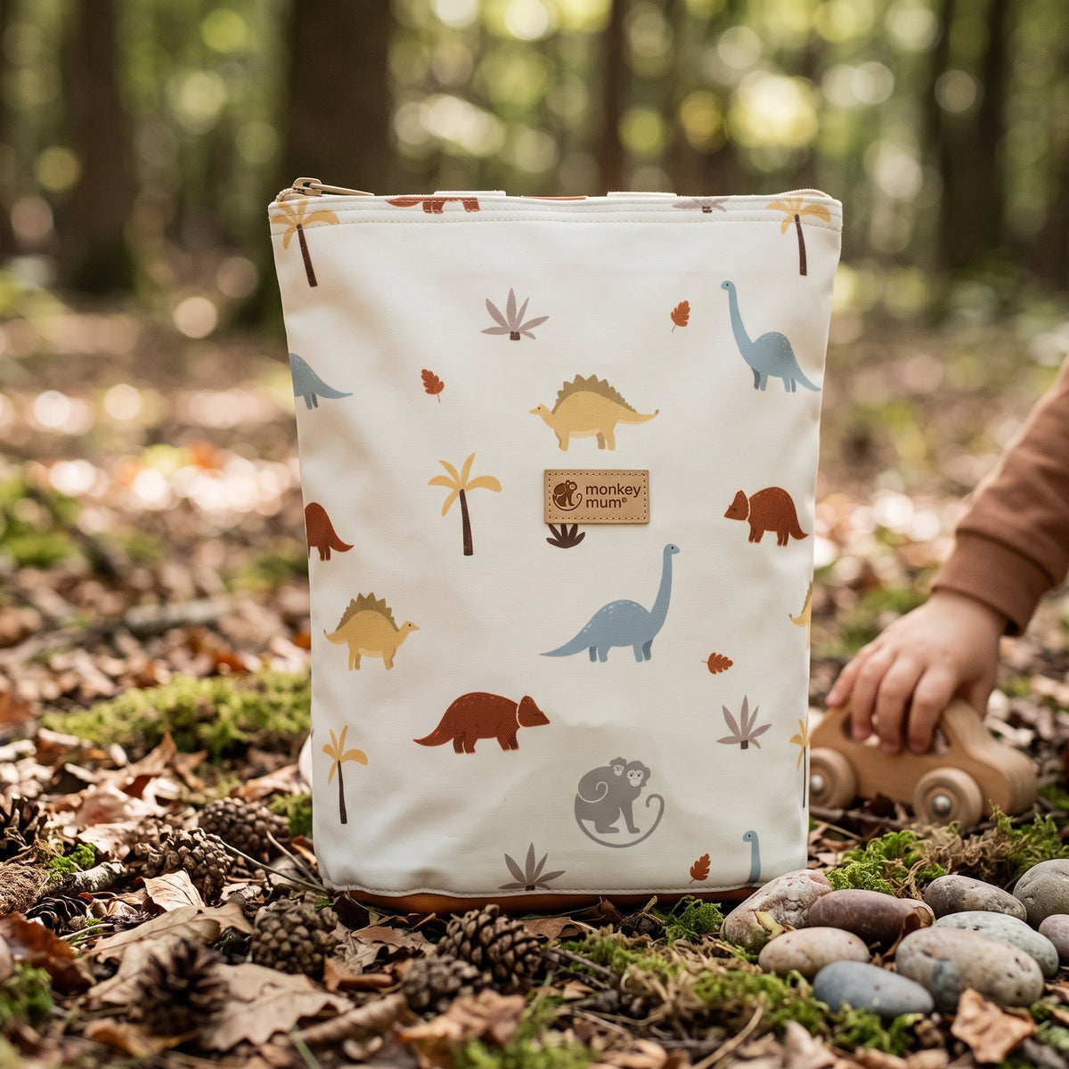 Gyerek softshell hátizsák Monkey Mum® - Dinoszaurusz-történet