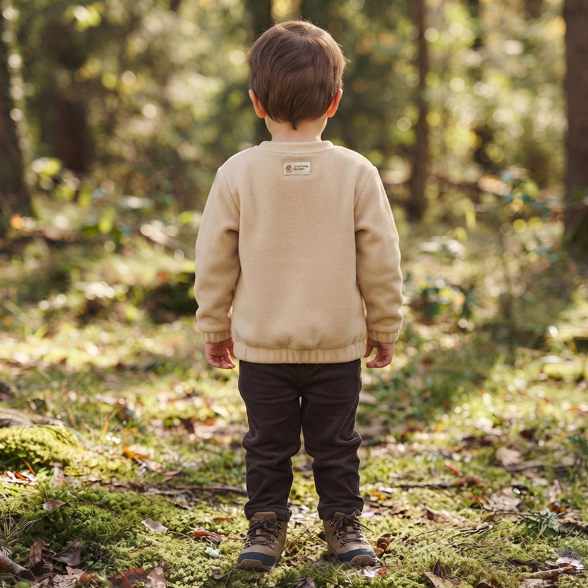Monkey Mum® fleecetröja att dra över huvudet - Beige