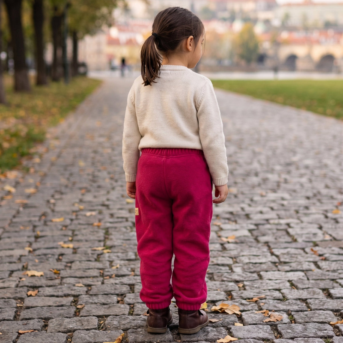 Monkey Mum® Fleece sweatpants - Burgundy
