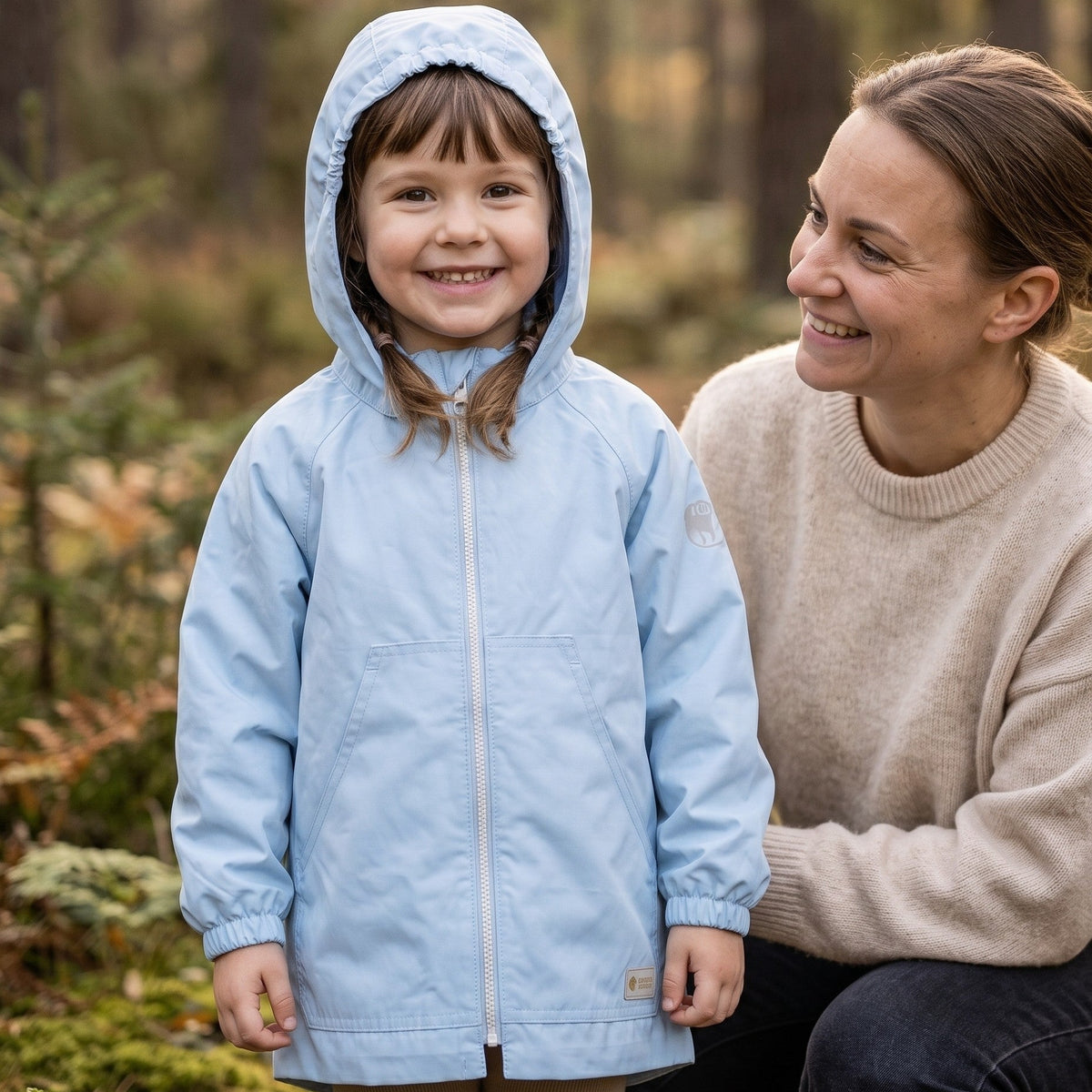 Monkey Mum® Šuškava jakna s raglan rukavima - Svijetloplava