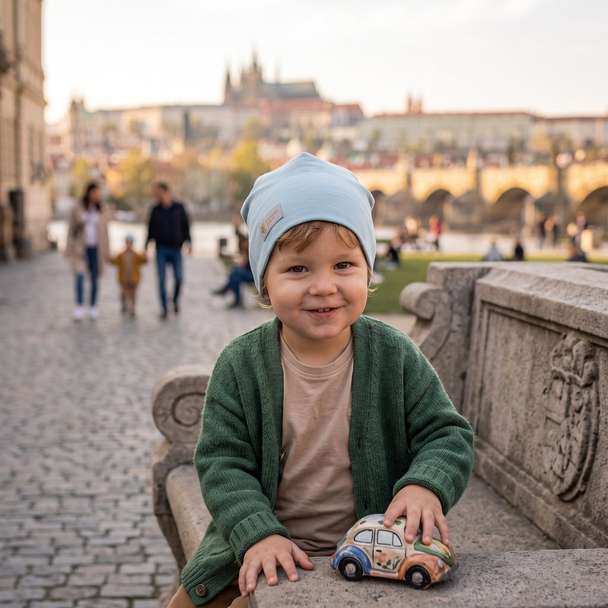 Monkey Mum® mössa - Ljusblå