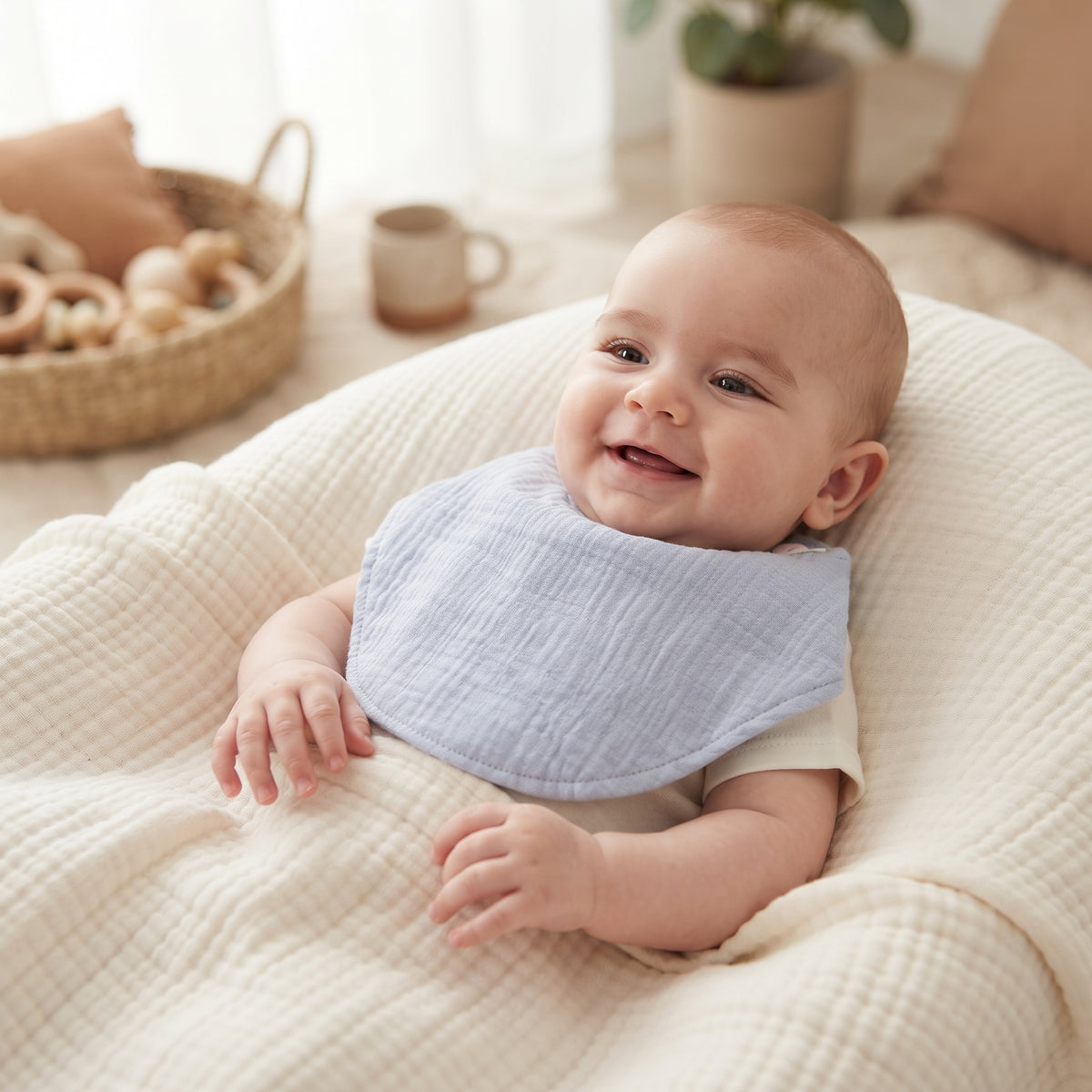Monkey Mum® Muslin Bib - Violet