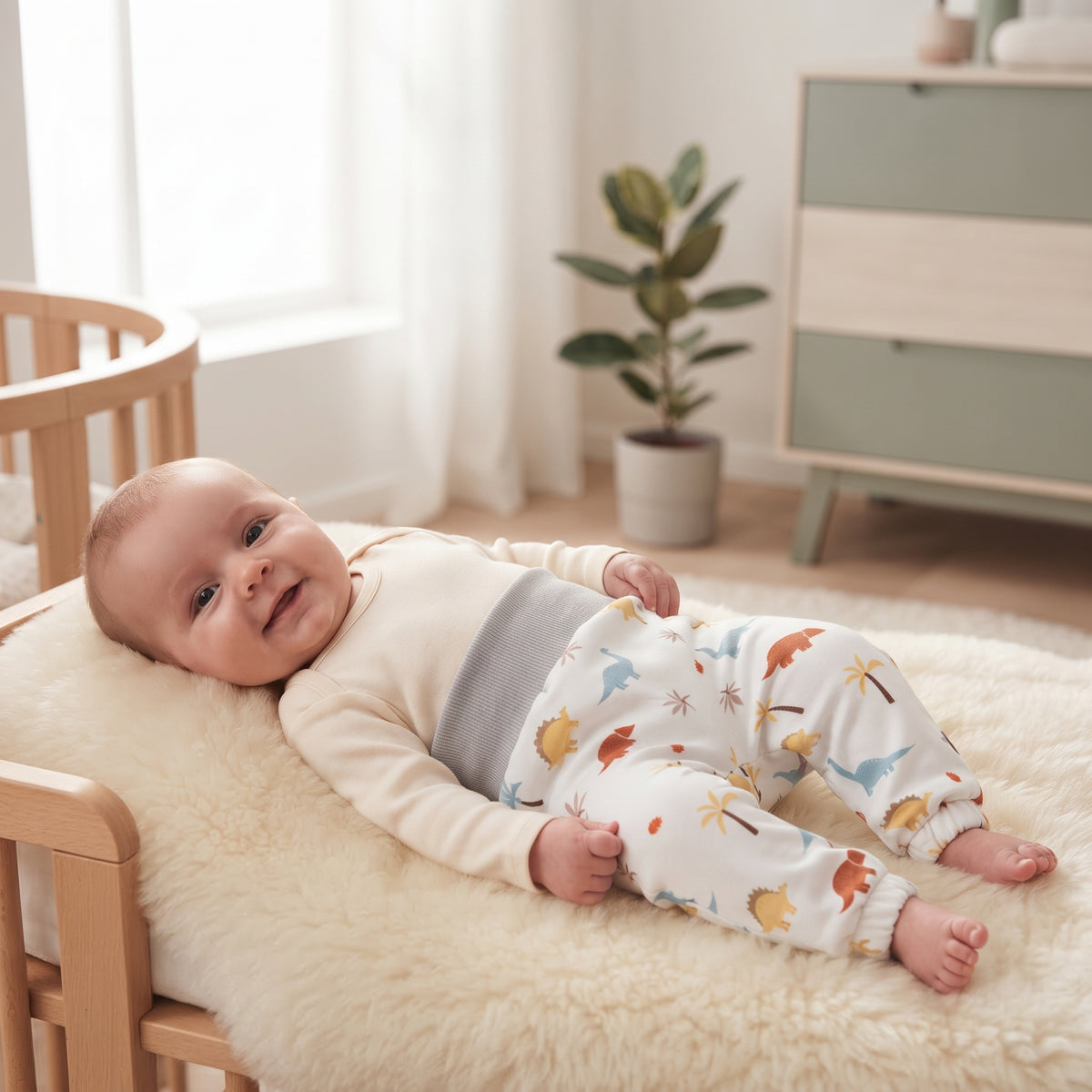 Children's softshell pants with membrane Monkey Mum® - Dinosaur Story