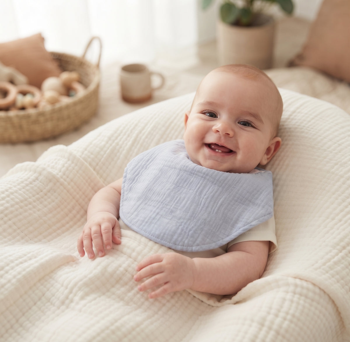 Monkey Mum® Muslin Bib - Violet