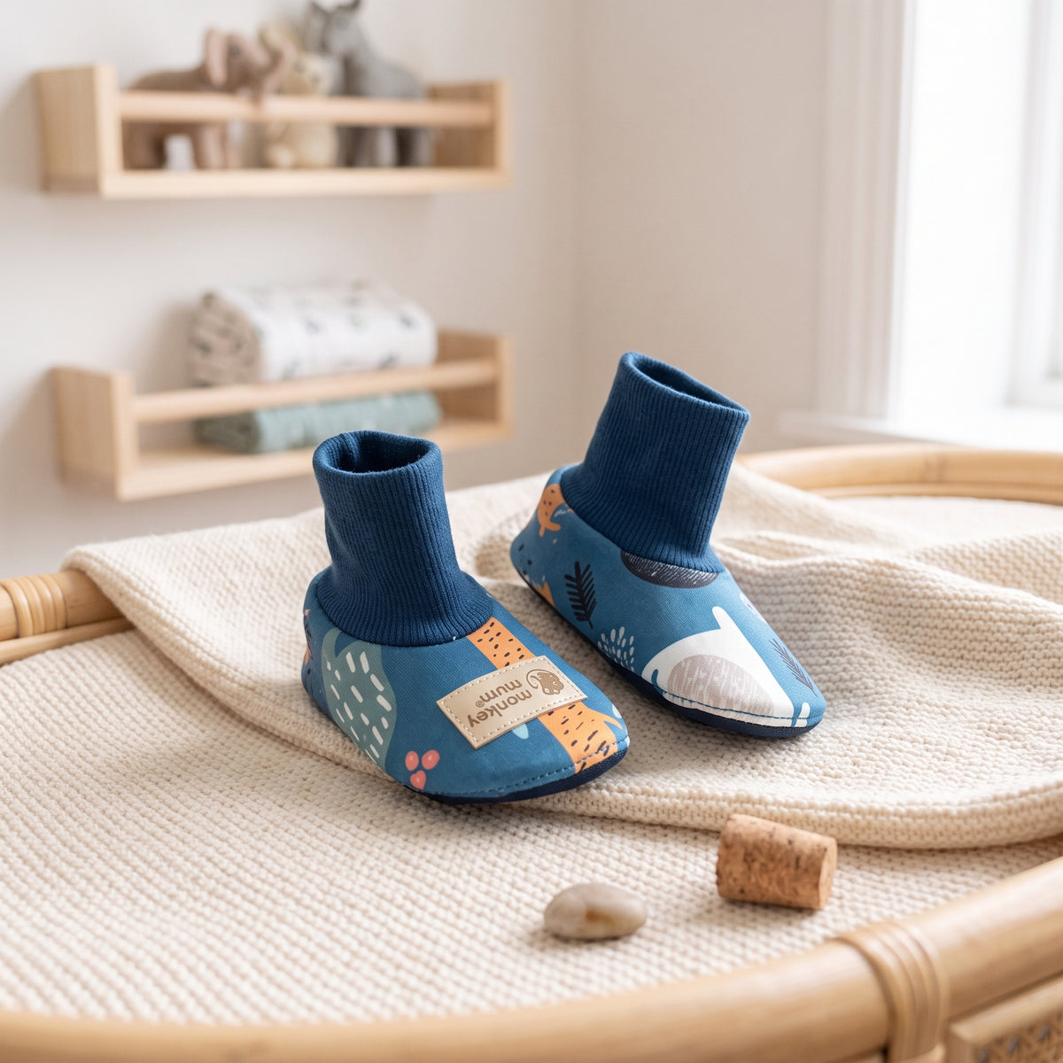 Monkey Mum® membrános softshell babacipőcskék - Éjszakai állatkák