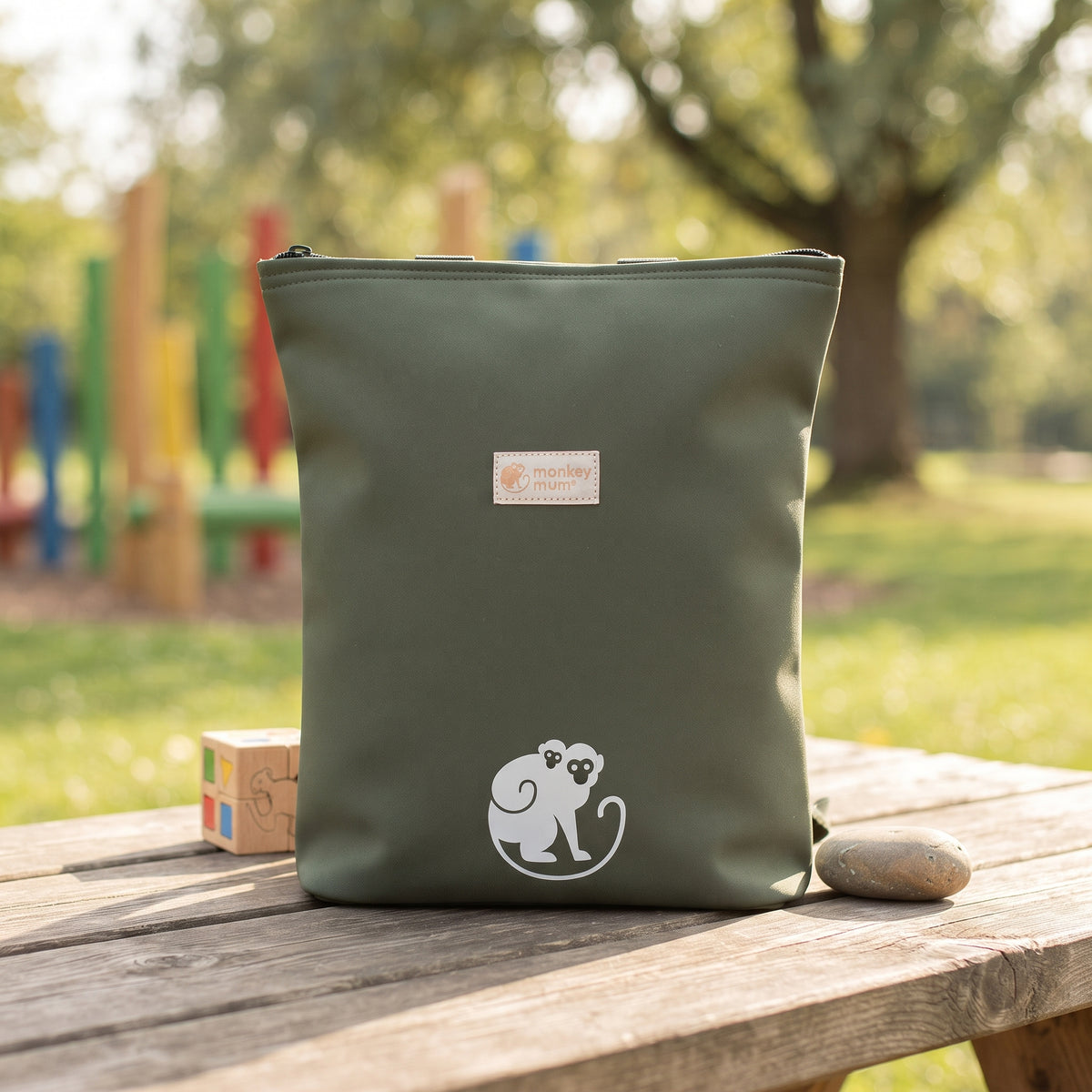 Gyerek softshell hátizsák Monkey Mum® - Sötétzöld