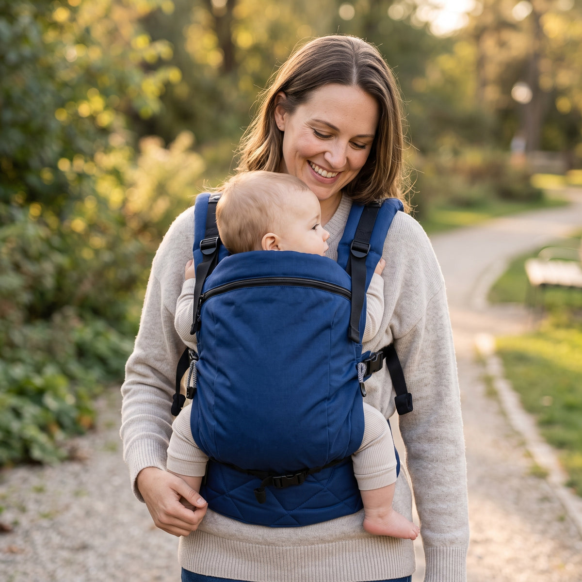 Monkey Mum® Ergonomisk växande bärsele Carrie - Marinblå