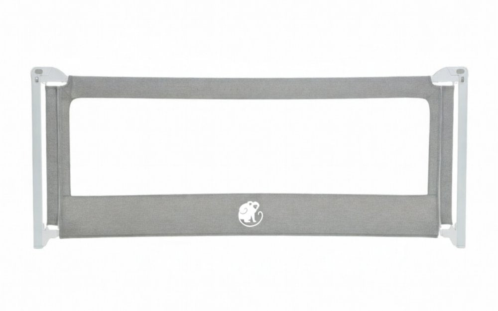 Zaštitna ograda za krevet Monkey Mum® Popular - tamno siva - design - otvorena