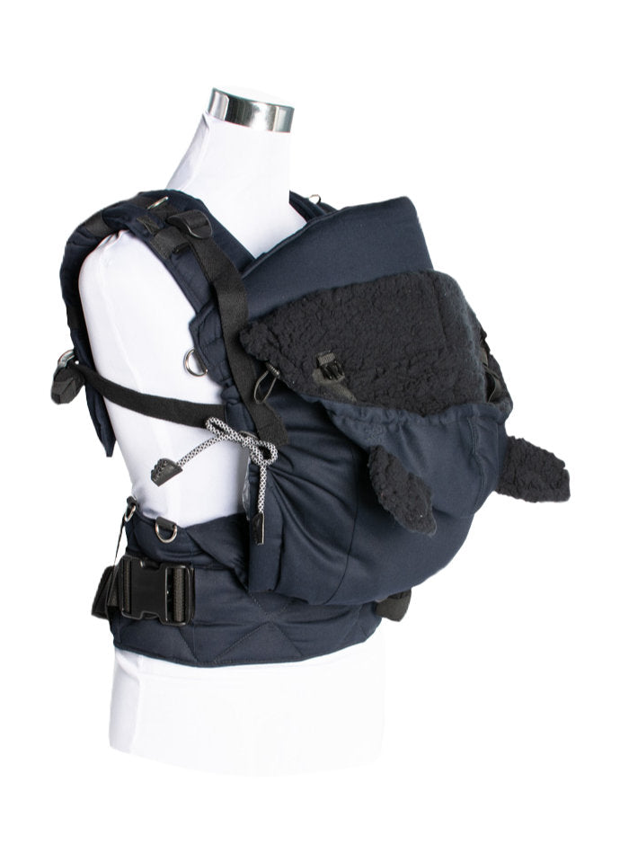 Monkey Mum® Insulated hood for the Carrie carrier - Silver Darkness