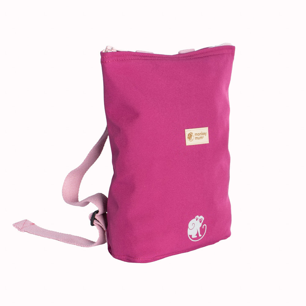 Gyerek softshell hátizsák Monkey Mum® - Lédús málna