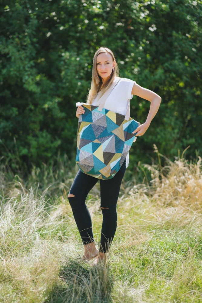 Monkey Mum® Mala platnena torba za dodatke Carrie - Šarmantna geometrija