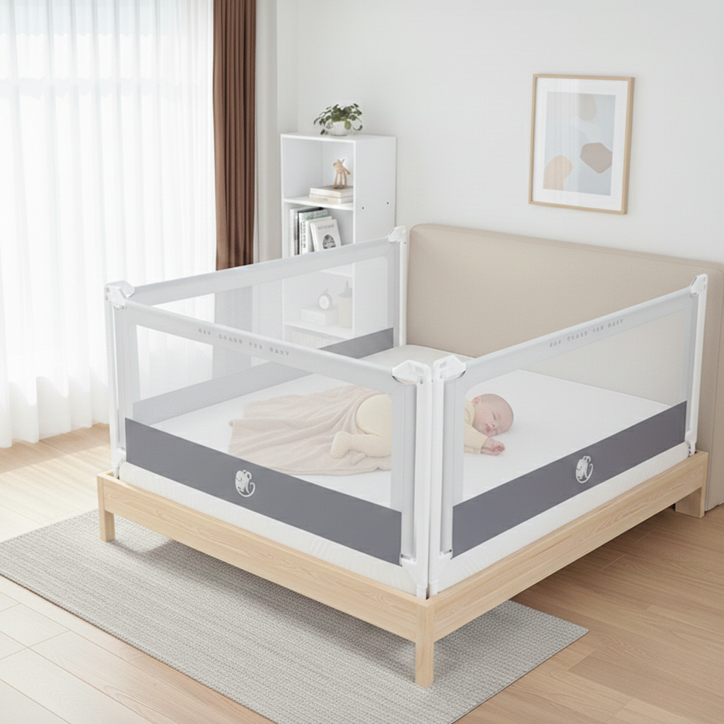 Monkey Mum® Popular Bed Rail - Light Gray - Unboxed