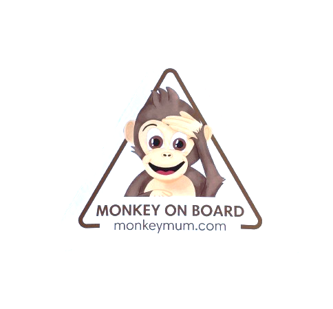 Bildekal Monkey Mum® - Vit