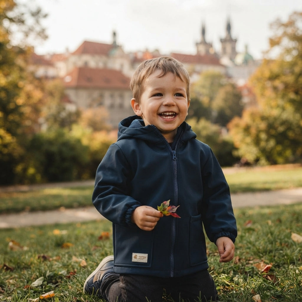 Dječja softshell jakna s membranom Monkey Mum® - Noćno nebo