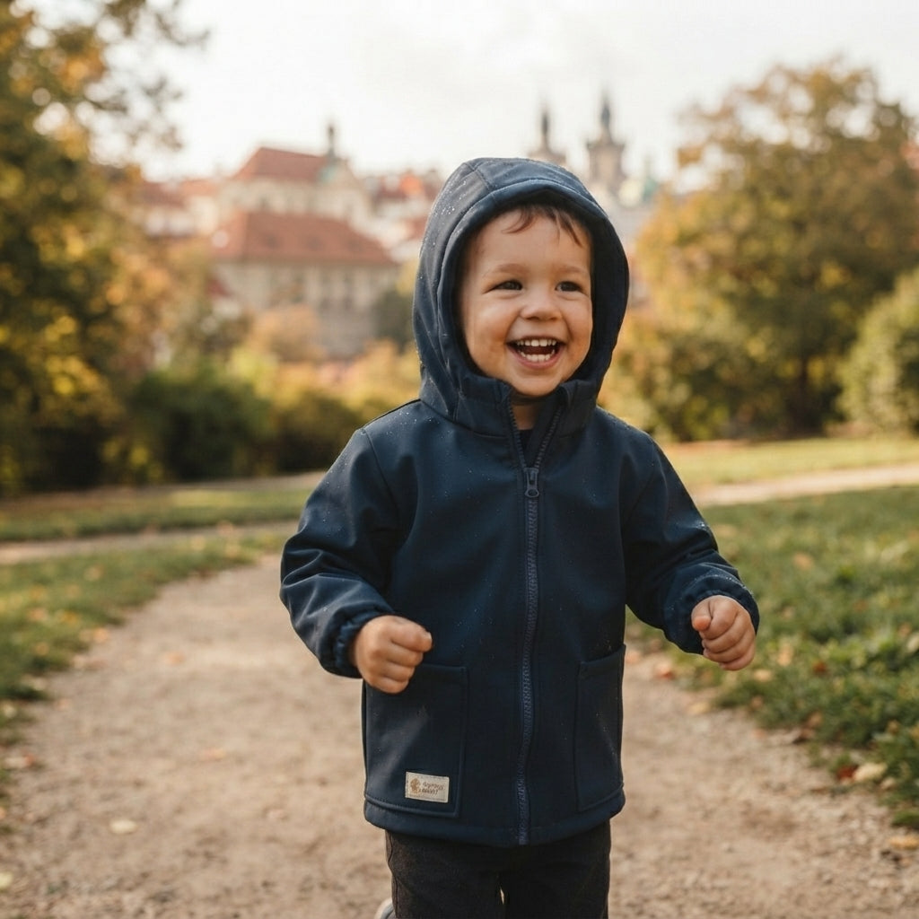 Gyermek softshell kabát membránnal Monkey Mum® - Éjszakai égbolt